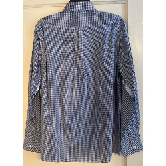 ROWM Mens Long Sleeve Button Down Shirt Size M NWT Blue White 100% Cotton - Picture 2 of 12